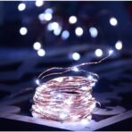 Instalatie Liniara de Craciun, 15 m, 150 Led-uri, Alb Rece, 8 jocuri de lumini, Transformator, Interconectabila, Prelungitor 5 m inclus, Fir Cupru, Embo - imagine 3