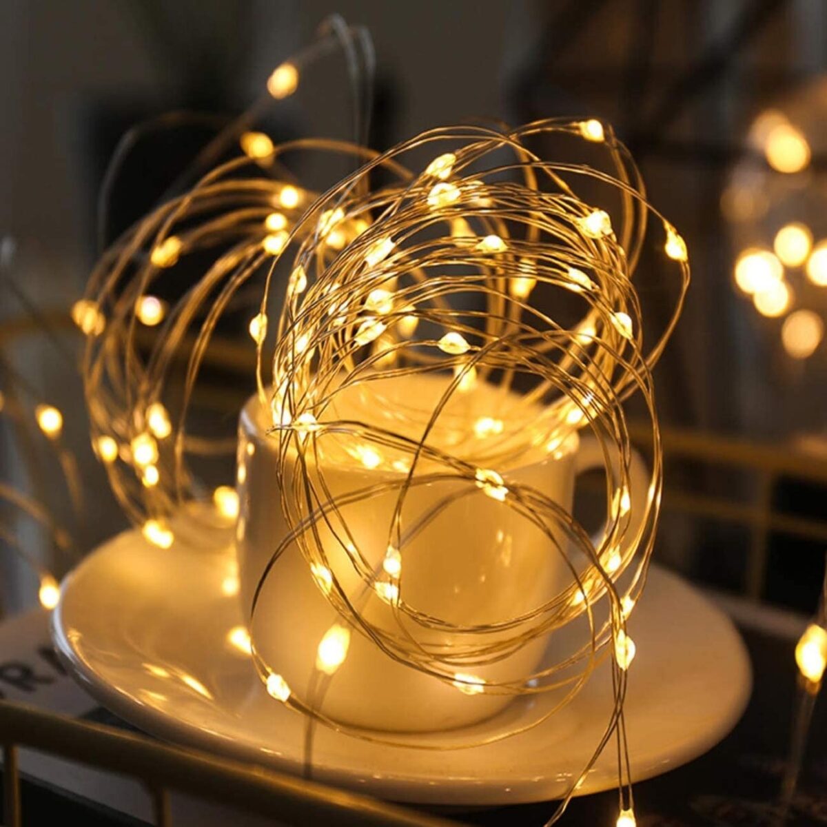 Instalatie Liniara de Craciun, 40 m, 400 LED-uri, Alb Cald, 8 jocuri de lumini, Transformator, Interconectabila, Prelungitor 3 m inclus, Fir Cupru, Embo - imagine 4