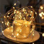 Instalatie Liniara de Craciun, 40 m, 400 LED-uri, Alb Cald, 8 jocuri de lumini, Transformator, Interconectabila, Prelungitor 3 m inclus, Fir Cupru, Embo - imagine 4