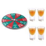 Joc de Baut Embo, Ruleta Norocoasa, cu 4 Pahare de Shot, +18 Ani, Rosu/Verde