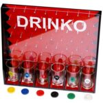 Joc de Baut Gravitational Embo, pentru Petreceri, Interactiv, pana la 6 Jucatori, Pahare de Shot Incluse, 25.5 x 6.7 x 27.5 cm, Rosu