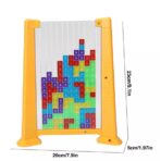 Joc de inteligenta Tetris puzzle tangram Embo, 70 de piese multicolore, 3D, montessori, interactiv, din plastic, zar inclus, sac depozitare piese, varsta peste 6 ani, 23 x 19.8 x 5 cm, cadru galben - imagine 6