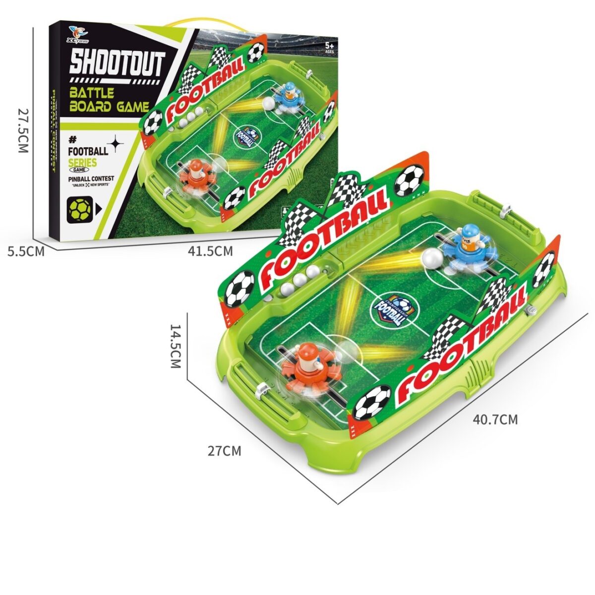 Joc de Masa Interactiv de Fotbal pentru Copii, Embo, 4 Mingi, Tabela Scor, 40.7x27x14.5 cm, Multicolor - imagine 3