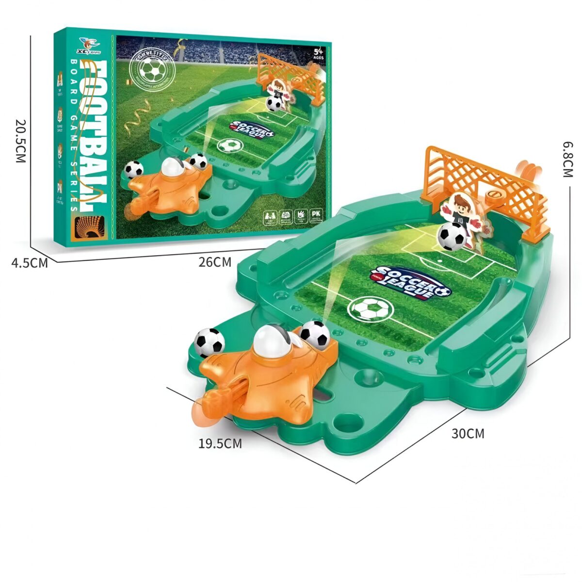 Joc de Masa Mini Fotbal Interactiv pentru Copii, Embo, Board Game, Mingi si Figurine Incluse, 30x19.5x6.8 cm, Multicolor - imagine 4
