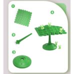Joc Interactiv, Embo, Broaste in Echilibru, +3 Ani, din Plastic, 50 de Pioni, Placa de Echilibru, Roata cu Pedepse, Zar, 14 x 7 x 14 cm, Verde - imagine 2