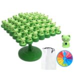 Joc Interactiv, Embo, Broaste in Echilibru, +3 Ani, din Plastic, 50 de Pioni, Placa de Echilibru, Roata cu Pedepse, Zar, 14 x 7 x 14 cm, Verde - imagine 5