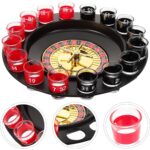 Joc de Ruleta Embo, cu Pahare de Shot si Plansa de Joc Blackjack, 31 cm, Multicolor