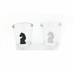 Joc de sah Embo din sticla cu pahare pentru shoturi, 35x35 cm, transparent - imagine 6