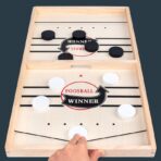 Joc Fooseball Interactiv, Embo, Tip Hockey pe Gheata, din Lemn, 10 Piese de Joc, +4 Ani, 35 x 22 cm, Multicolor - imagine 7