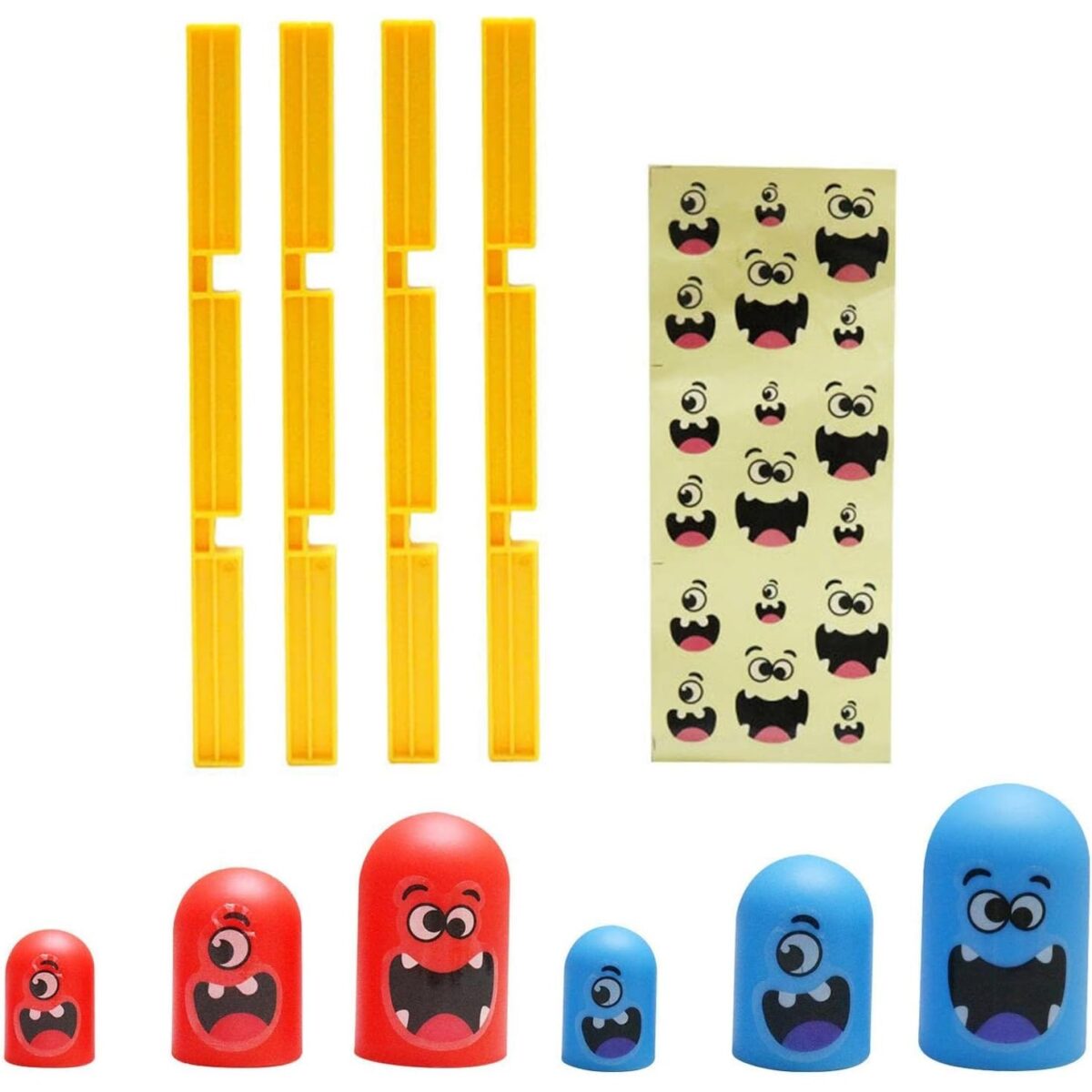 Joc Interactiv, Embo, Tic Tac Toe Gobble, din Plastic, +3 Ani, 18 Piese, 21.5 x 4 x 10 cm, Albastru/Rosu - imagine 4