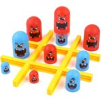 Joc Interactiv, Embo, Tic Tac Toe Gobble, din Plastic, +3 Ani, 18 Piese, 21.5 x 4 x 10 cm, Albastru/Rosu - imagine 5