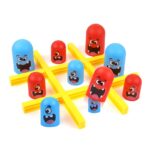 Joc Interactiv, Embo, Tic Tac Toe Gobble, din Plastic, +3 Ani, 18 Piese, 21.5 x 4 x 10 cm, Albastru/Rosu