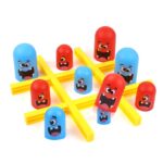 Joc Interactiv, Embo, Tic Tac Toe Gobble, din Plastic, +3 Ani, 18 Piese, 21.5 x 4 x 10 cm, Albastru/Rosu