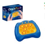 Joc Pop It, Embo, consola, joc interactiv, antistres, cu baterii, Abs si silicon, Albastru, 12 x 10 x 5.8 cm - imagine 2