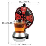 Joc roata cu shoturi Embo, pentru petrecere, 16 x 10 x 7 cm, pahar inclus - imagine 2