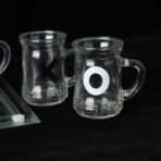 Joc X si O Embo, cu Mini Halbe din Sticla, 25 x 25 cm, pentru Petreceri, Decor, Cadouri, Transparent - imagine 6