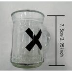 Joc X si O Embo, cu Mini Halbe din Sticla, 25 x 25 cm, pentru Petreceri, Decor, Cadouri, Transparent - imagine 7