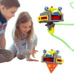 Jucarie circuit pentru copii, Embo, Broscuta pe monociclu, Galben - imagine 3