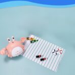 Jucarie de baie pentru copii, Embo, crab, 10 cm, Roz cu fir - imagine 2