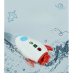 Jucarie de baie pentru copii, Embo, Racheta de apa, 11 cm, Alb - imagine 5
