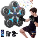 Jucarie de Boxat cu Muzica si Lumini, Embo, Manusi Incluse, Bluetooth, Incarcare USB, Aplicare cu Ventuze, 5 Tinte, 33x33x4.5 cm, 930 g, Negru - imagine 3