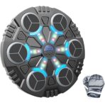 Jucarie de Boxat cu Muzica si Lumini, Embo, Manusi Incluse, Bluetooth, Incarcare USB, Aplicare cu Ventuze, 6 Tinte, 32x27x3.5 cm, 930 g, Negru - imagine 4