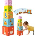 Jucarie de Construit, Embo, Puzzle Box, Blocuri Stivuibile, 4-6 Ani, 5 Cuburi, 48 de Modele de Construit, 1 Manual, 12.8 x 12.8 x 12.8 cm, Multicolor - imagine 2