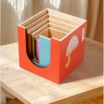 Jucarie de Construit, Embo, Puzzle Box, Blocuri Stivuibile, 4-6 Ani, 5 Cuburi, 48 de Modele de Construit, 1 Manual, 12.8 x 12.8 x 12.8 cm, Multicolor - imagine 5