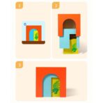 Jucarie de Construit, Embo, Puzzle Box, Blocuri Stivuibile, 4-6 Ani, 5 Cuburi, 48 de Modele de Construit, 1 Manual, 12.8 x 12.8 x 12.8 cm, Multicolor - imagine 6