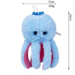 Jucarie Moale de Plus Italian Brainrot, Embo, cu Agatatoare, Model Blueberrini Octopussini, Jucarie Moale pentru Copii, 13 x 22 cm, Albastru/Roz - imagine 3