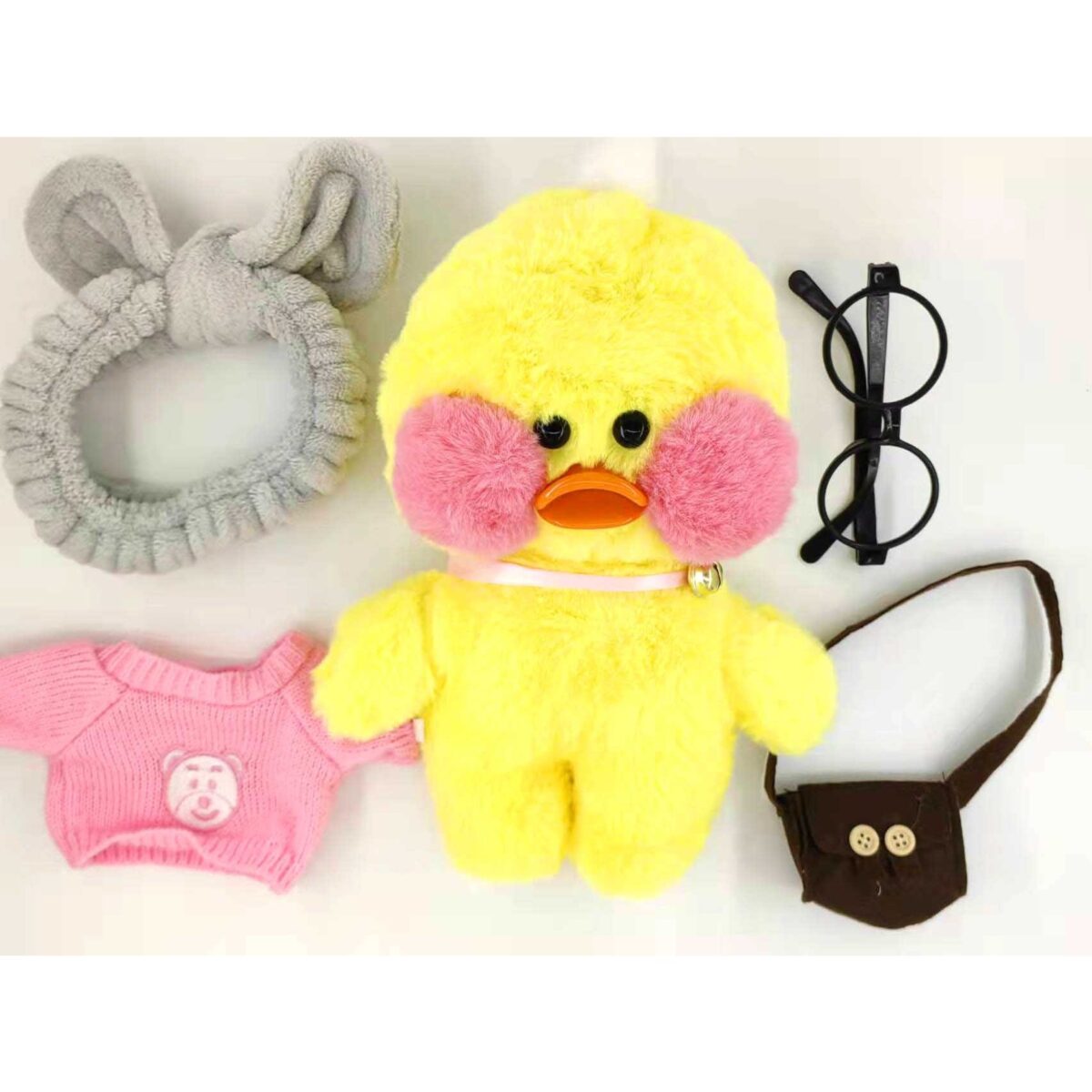 Jucarie De Plus Rata Lalafanfan Embo - Obrajii Rosii, Haine Si Accesorii Random, Diverse culori - imagine 3