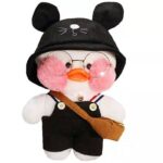 Jucarie de plus Ratusca Lalafanfan Embo, Haine si Accesorii Random, Alb