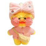 Jucarie de plus Ratusca Lalafanfan Embo, Haine si Accesorii Random, Galben - imagine 8