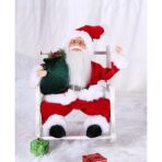 Jucarie decorativa, Embo, Mos Craciun, 30 cm x 18 cm, grosime 18 cm, lana, tesatura de plus, poliester, interior/exterior - imagine 3
