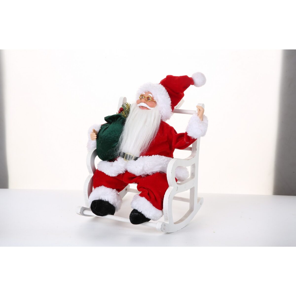 Jucarie decorativa, Embo, Mos Craciun, 30 cm x 18 cm, grosime 18 cm, lana, tesatura de plus, poliester, interior/exterior - imagine 4