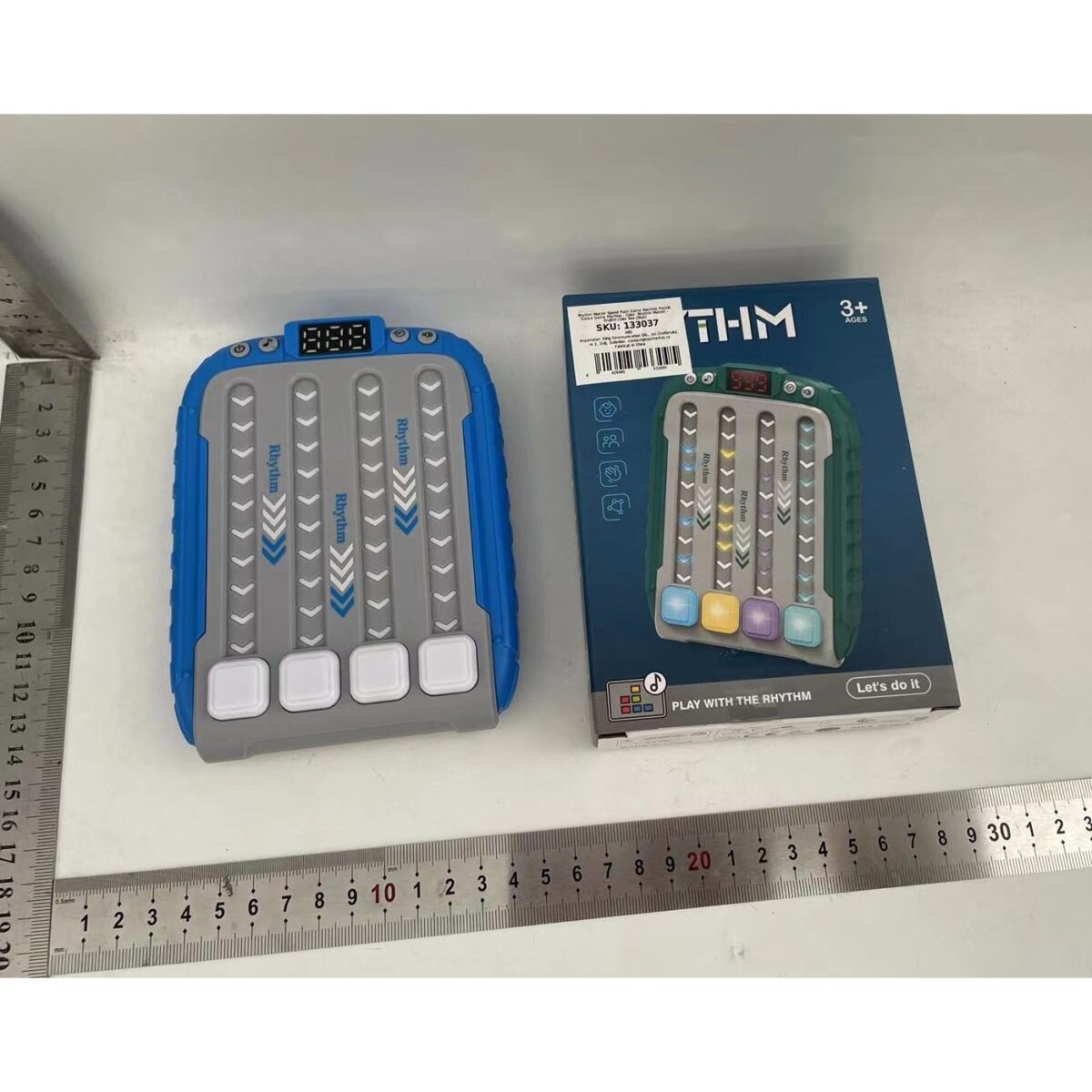 Jucarie Interactiva, Embo, Joc Rhythm, +3 Ani, din ABS, 6 Niveluri, 15 x 3 x 11 cm, Functie Muzicala, Albastru - imagine 2