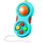 Jucarie Interactiva, Embo, Model Fidget Pad, Antistres, +3 Ani, Functii Multiple, 5.5 x 3.5 x 11 cm, Albastru
