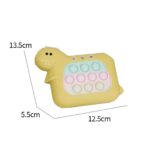 Jucarie Interactiva Pop It Whack A Mole, Embo, Tip Consola, Anti-Stres, 4 Moduri de Joc, din ABS si Silicon, +3 Ani, Model Dinozaur, Galben - imagine 2