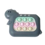 Jucarie Interactiva Pop It Whack A Mole, Embo, Tip Consola, Anti-Stres, 4 Moduri de Joc, din ABS si Silicon, +3 Ani, Model Dinozaur, Verde Inchis
