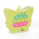 Jucarie Interactiva Tip Consola pentru Copii, Embo, Diferite Moduri de Joc, 120 Nivele, Material ABS/silicon, cu Nivele, Sunete si Lumini, 12 x 5.5 x 13.5 cm cm, Model Fluture, Galben - imagine 2