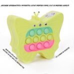 Jucarie Interactiva Tip Consola pentru Copii, Embo, Diferite Moduri de Joc, 120 Nivele, Material ABS/silicon, cu Nivele, Sunete si Lumini, 12 x 5.5 x 13.5 cm cm, Model Fluture, Galben - imagine 4