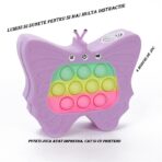Jucarie Interactiva Tip Consola pentru Copii, Embo, Diferite Moduri de Joc, 120 Nivele, Material ABS/silicon, Sunete si Lumini, 12 x 5.5 x 13.5 cm, Model Fluture, Mov - imagine 2