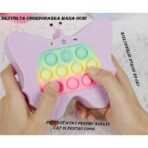 Jucarie Interactiva Tip Consola pentru Copii, Embo, Diferite Moduri de Joc, 120 Nivele, Material ABS/silicon, Sunete si Lumini, 12 x 5.5 x 13.5 cm, Model Fluture, Mov - imagine 3