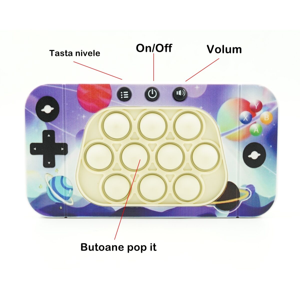 jucarie-interactiva-tip-consola-pentru-copii-flippy-speed-push-whack-a-mole-joc-de-viteza-pop-it-mat-64e5e2ce1a0ba.jpg Jucarie interactiva tip consola pentru copii Embo, speed push whack-a-mole, joc de viteza pop it, material ABS/silicon, cu nivele, sunete si lumini, 15.5 x 7.6 x 5.3 cm, model spatiu, multicolor - imagine 5