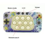 Jucarie interactiva tip consola pentru copii Embo, speed push whack-a-mole, joc de viteza pop it, material ABS/silicon, cu nivele, sunete si lumini, 15.5 x 7.6 x 5.3 cm, model culori, multicolor - imagine 6