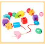 Jucarie Montessori de Sortat, Embo, din Lemn, Forme Geometrice,+3 Ani, 25 de Piese, 21.5 x 16 x 3 cm, Multicolor - imagine 5