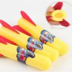 Jucarie pentru copii, Embo, lansator rachete cu piciorul, 3 rachete fara lumini - imagine 4