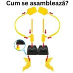 Jucarie pentru copii, lansator rachete cu piciorul, doua lansatoare, 6 rachete cu lumini - imagine 4