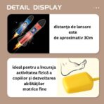 Jucarie pentru copii, lansator rachete cu piciorul, doua lansatoare, 6 rachete, fara lumina - imagine 6