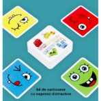 Jucarie Pentru Copii Montessori Embo, Cub din Lemn, Asamblare Fete, 64 de Carti Distractive, pentru Baieti si Fete, Varsta +3 ani, Educativ, Cutie din Aluminiu, 13.5 x 4 x 9 cm, multicolor - imagine 11